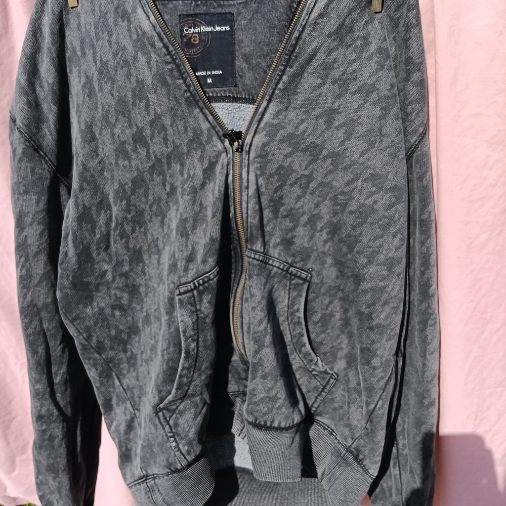 Calvin Klein Gray Zip-Up Hoodie